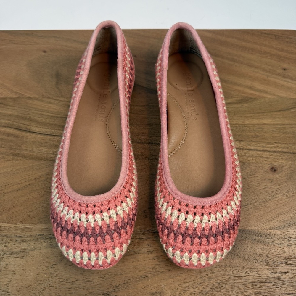 New Womens Gentle Souls Mable Crochet Ballet Flats Shoes Size‎ 6 M